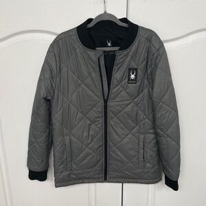 Spyder Men's Quilted Gray Puffer Jacket